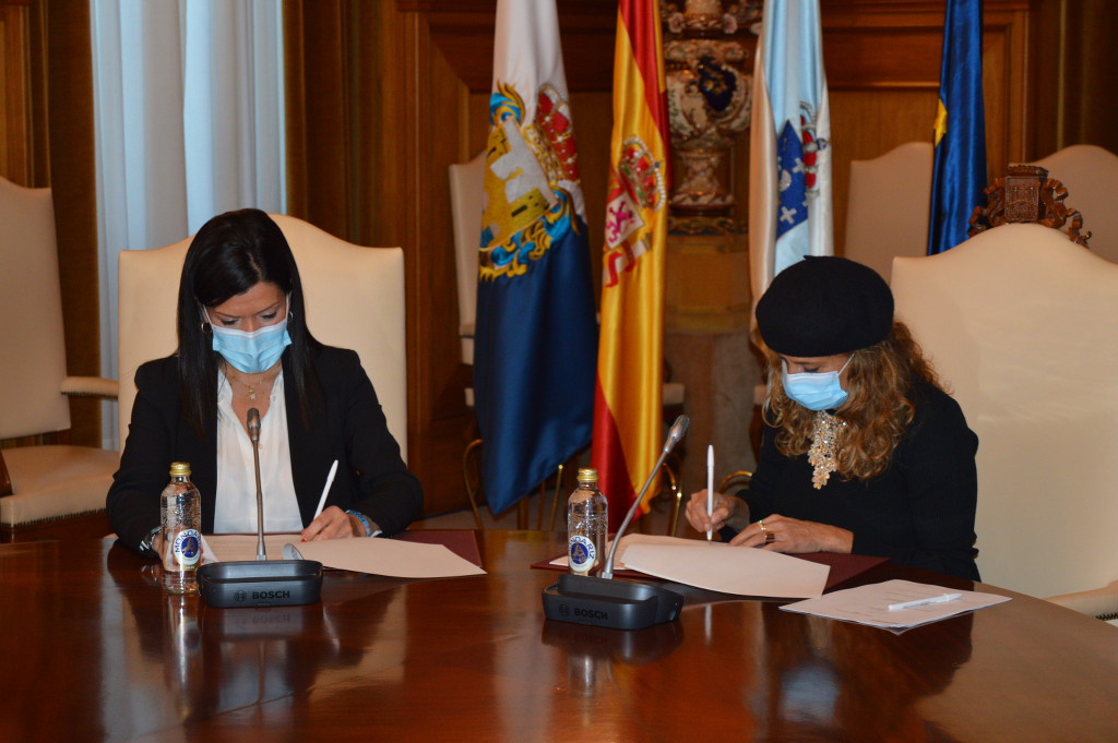 Mos firma el convenio con la Diputación para la reforma integral de la Biblioteca Municipal